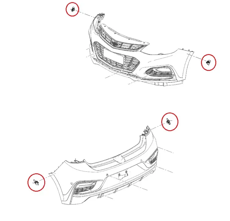 13447592 Sensor De Estacionamiento Cruze B Ltz+ / Premier  - Spin 25/ Premier