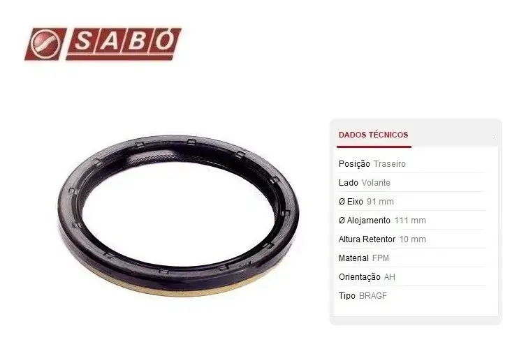 Retén bancada trasera para S10