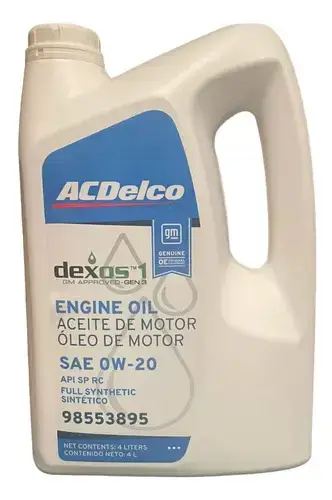 98553895 Bidon De Aceite 4l Sintetico 0w20 Dexos1 G3 Cruze B - Onix G2 1.2