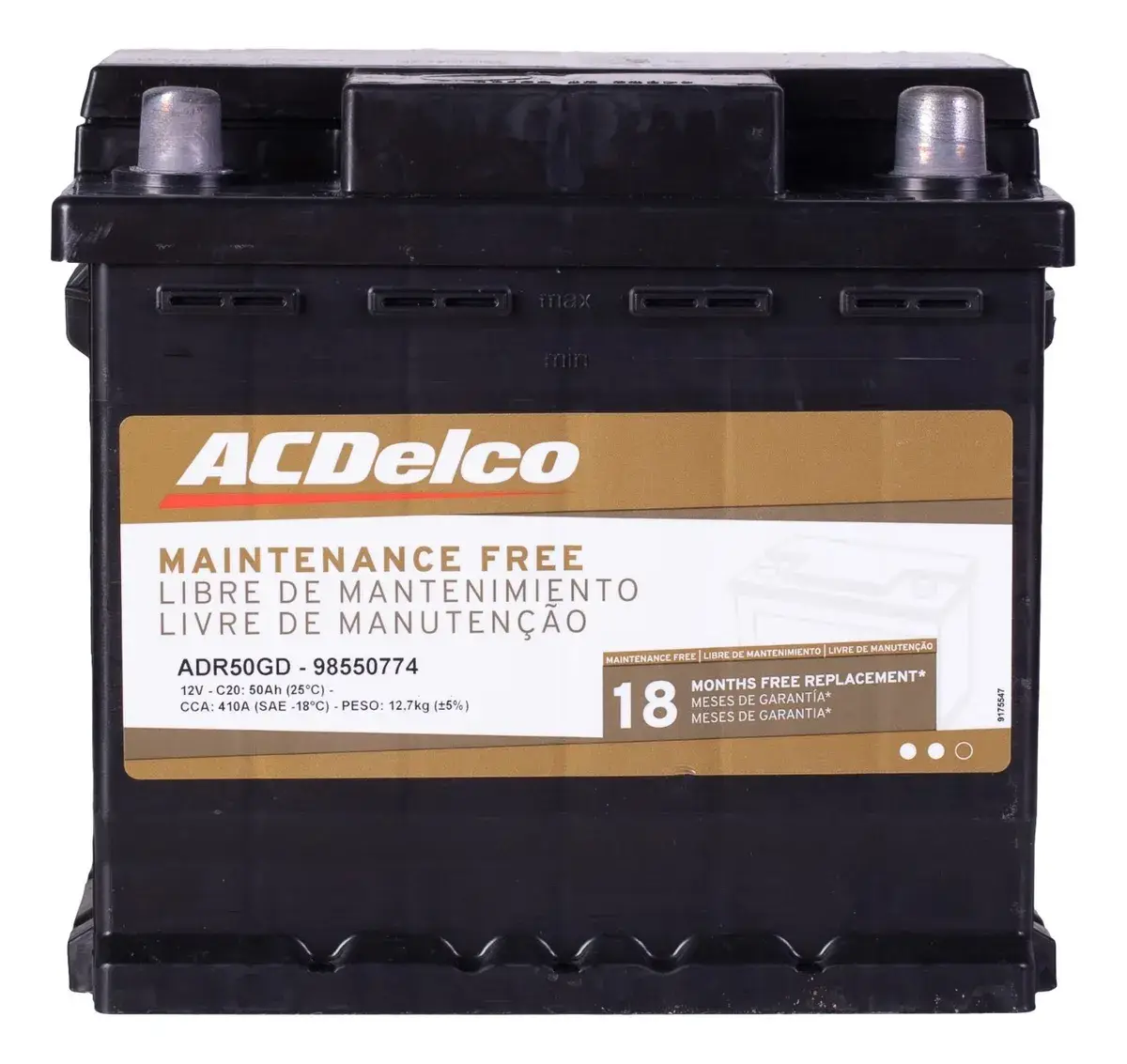 98555392 Bateria 12v 50a 410cca Derecha Onix-prisma-spin-cobalt