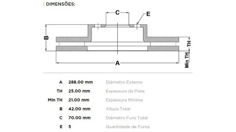 Disco de freno delantero para Vectra B